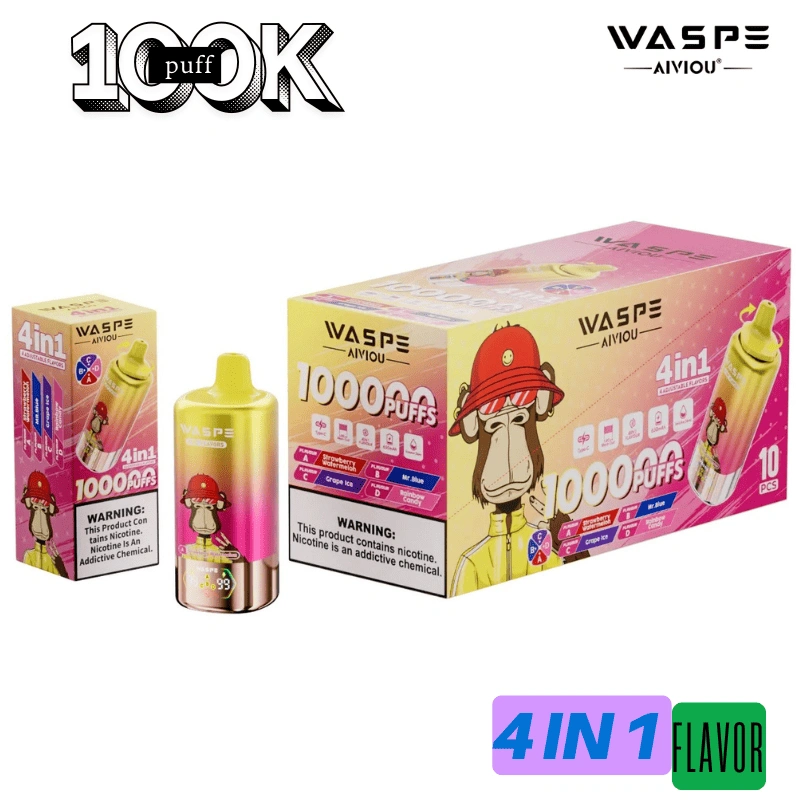 WASPE 100000 Puff 100k 4 in 1 Flavor Disposable Vape Pen